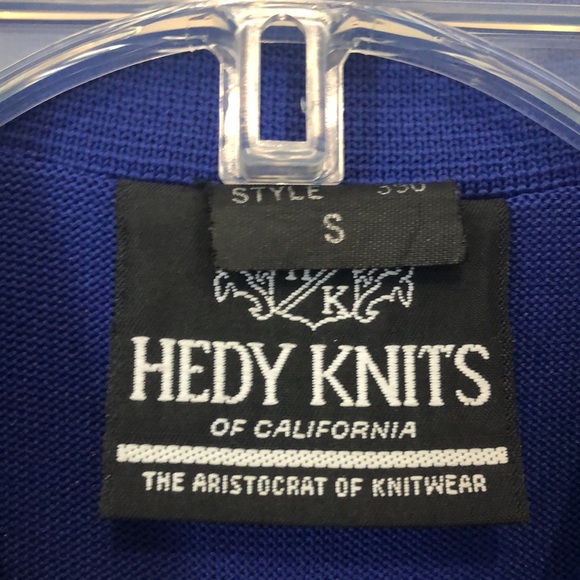 Vintage Hedy Knits jacket Women's s Small blue button front sweater grandma EUC - Picture 7 of 13